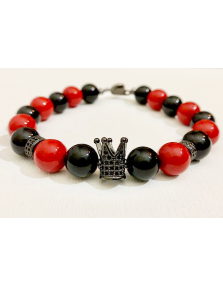 Red/Black Crown Bracelet